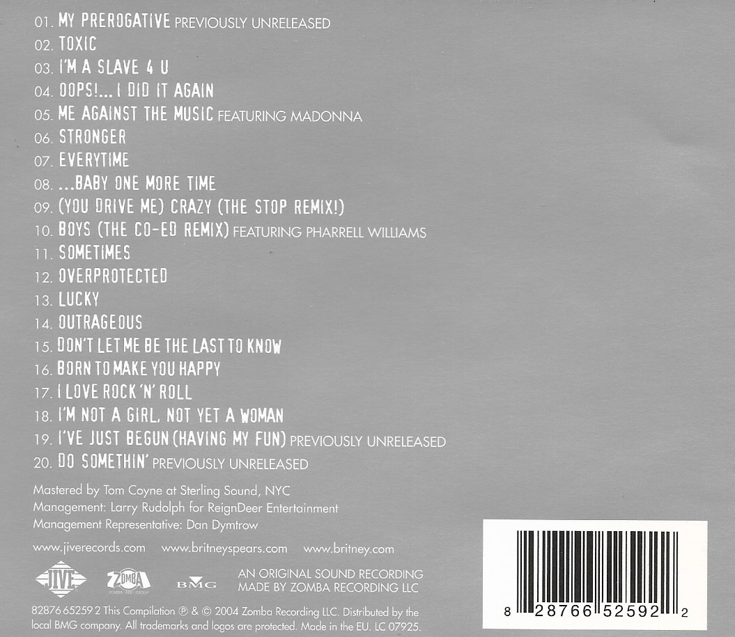 Used CD,Britney Spears - Greatest Hits My Prerogative (B)(2004)(EU)