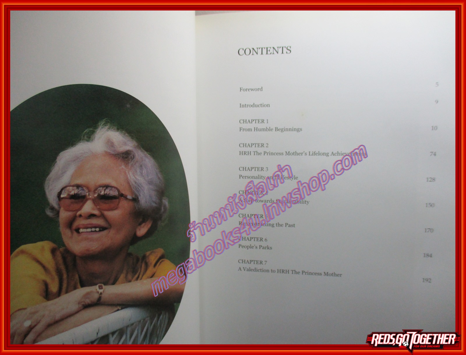 หนังสือ สมเด็จย่า สมเด็จพระบรมราชชนนี THE PRINCESS MOTHER OF THAILAND ภาษาอังกฤษทั้งเล่ม ;หนังสือจากห้องสมุด มีรอยประทับตรา บางหน้า