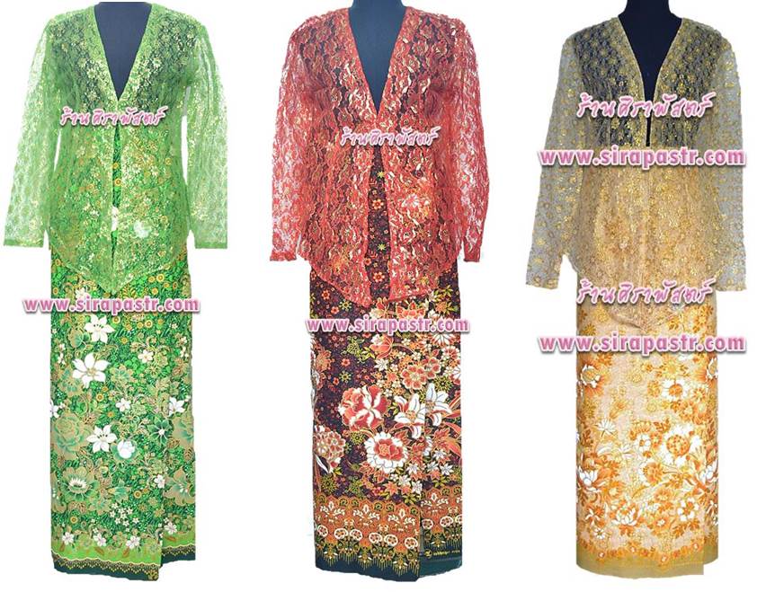 ชุดมาเลเซีย/ภาคใต้ 4-2A (ผ้าถุงฯเอวใส่ได้ถึง 34-36 นิ้ว รายละเอียดสินค้าในหน้าฯ)