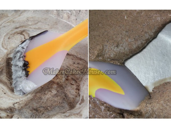 ไม้พายซิลิโคนทั้งชิ้นแบบโปร่งแสง