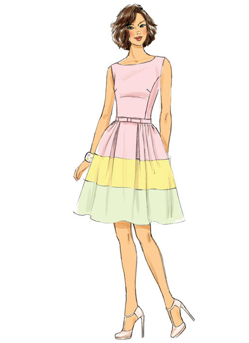 แพทเทิร์นตัดเดรสสตรี Butterick 5982F5 Size: 16-18-20-22-24