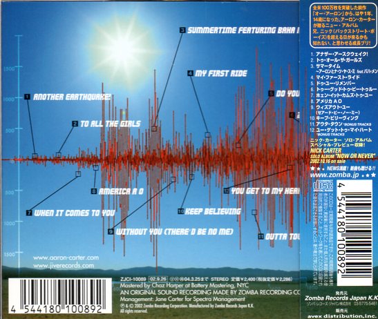 CD,Used,Aaron Carter - Another Earthquake!(japan)