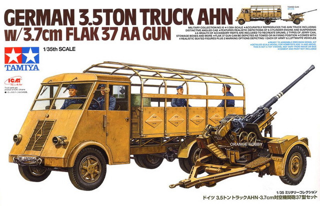 1/35 German 3.5 ton Truck AHN w/3.7cm Flak 37 AA Gun