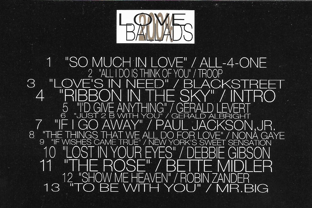 Used CD,Love Ballads 200% (A+)(Various Artists)(1995)(Japan)