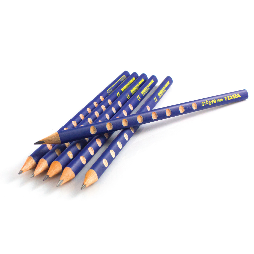 ดินสอสามเหลี่ยมสีดำ HB GROOVE SLIM แท่งยาว กล่อง 12 แท่ง