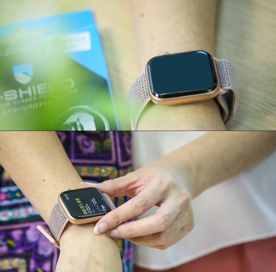 AP Watch Hishield ฟิล์ม TPU ใส ลงโค้ง สำหรับ Apple Watch 3 4 5 6 7 8 9 SE SE2 (38 40 41 42 44 45 mm) ใบกำกับภาษี