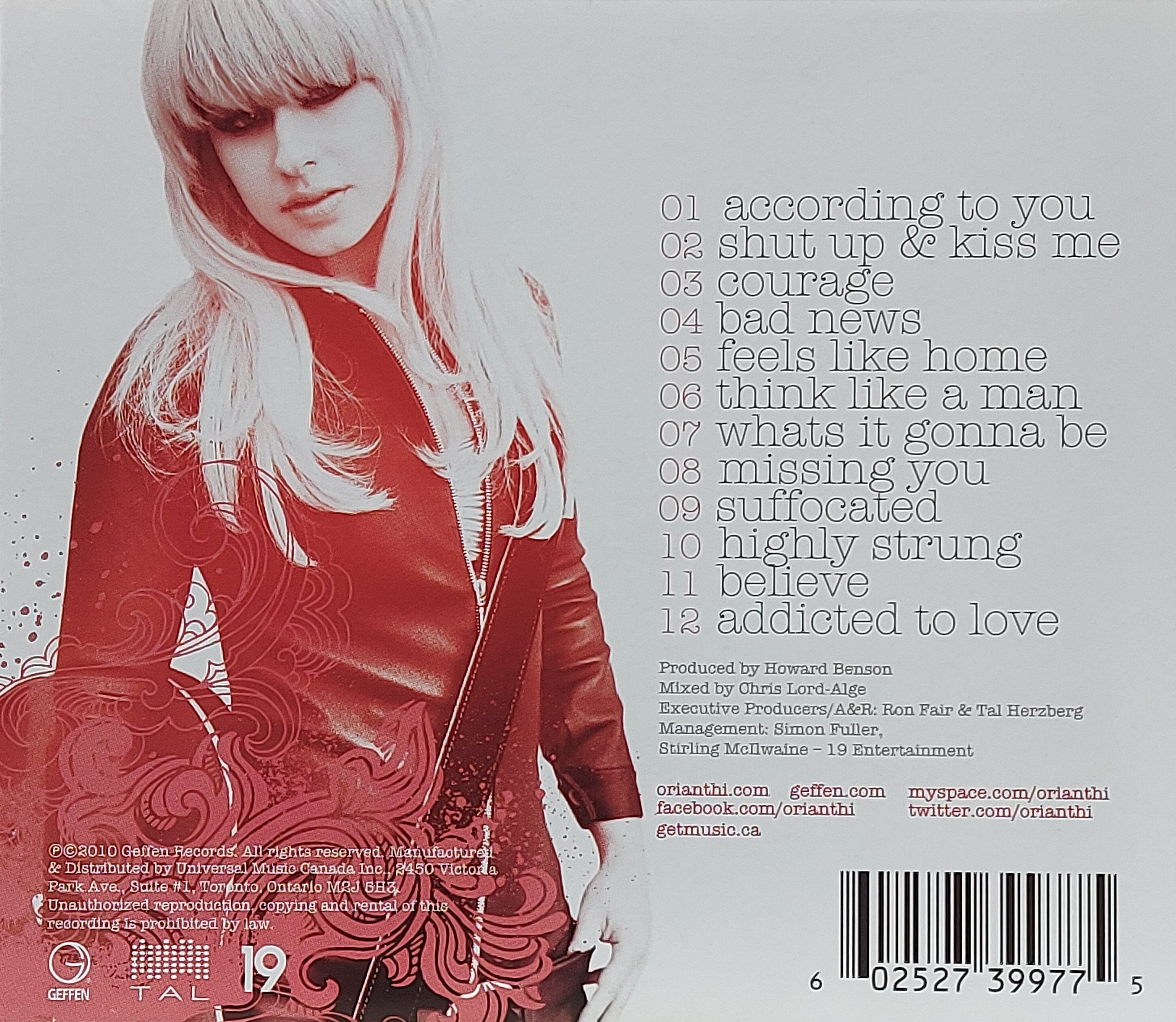 CD,Orianthi - Believe (2010)(Canada)