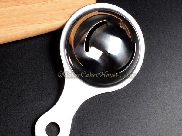 ช้อนแยกไข่ขาวสแตนเลสเนื้อหนา