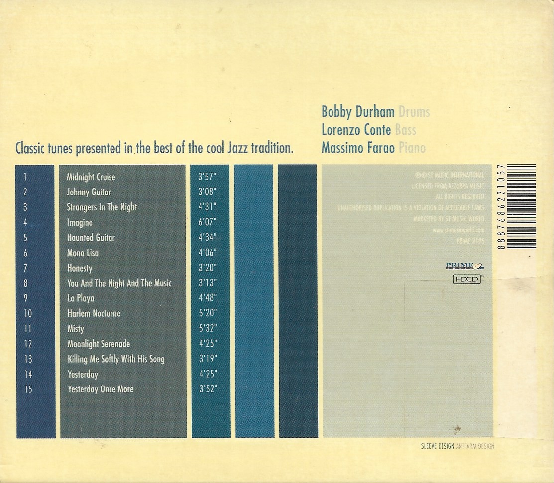 CD,Midnightlounge - Bobby Durham, Lorenzo Conte , Massimo Faraò (HDCD)(instrumental)(Jazz)(VA)(2003)(Singapore)