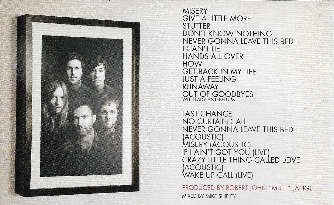 Used CD,Maroon 5 - Hands All Ove (A)(2010)(Japan)