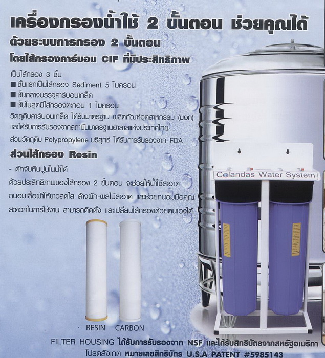 เครื่องกรองถนอมผิว Skin Care 20 นิ้ว Colandas