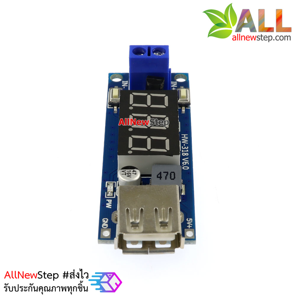 XL4015 Step down module voltmeter + 5v 2a usb charger power supply input 4.5v-40v output 5V 2A