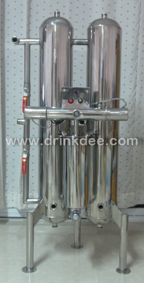 ถังกรองสแตนเลส 2 ท่อคู่