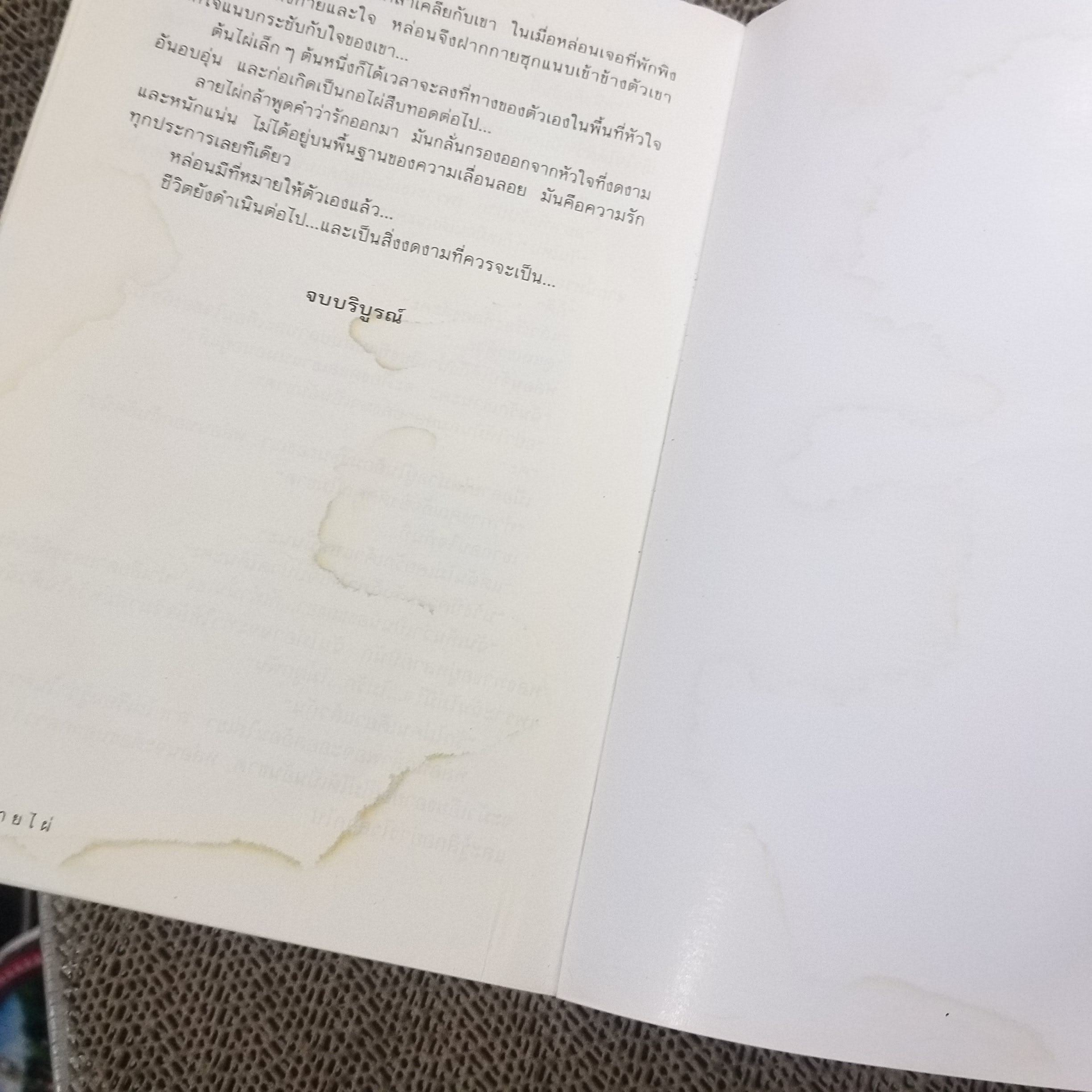 ริ้วลายไผ่ ผู้เขียน อาริตา / ตำหนิ ด้านหลังของเล่มจะมีคราบน้ำ อ่านได้ตามปกติ