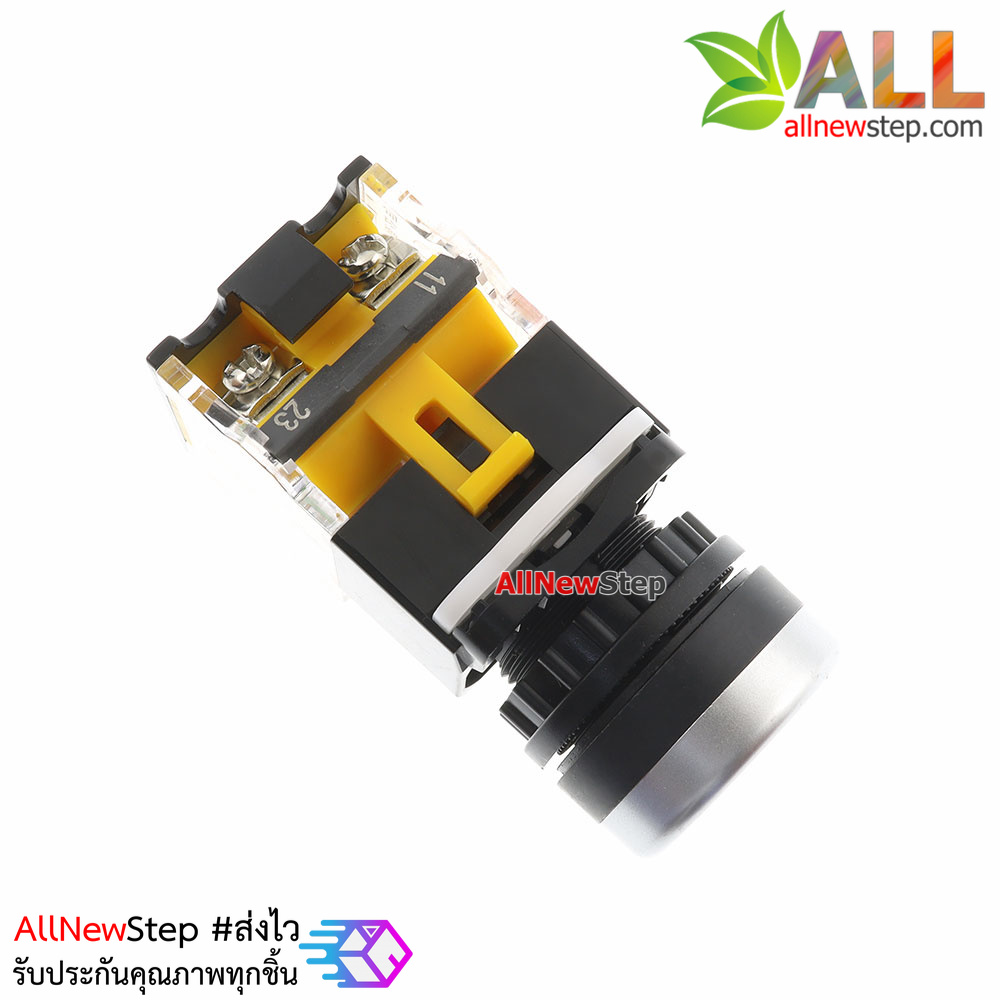 สวิตช์กดติดปล่อยดับ/กดดับปล่อยติด/รีเซตสวิตช์ Reset Switch AC DC 10A ปุ่มกดสีแดง