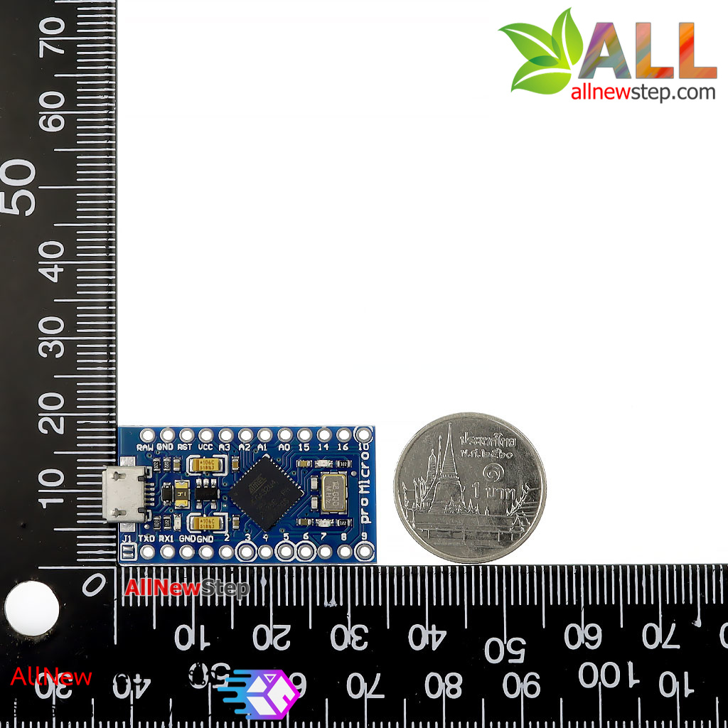 บอร์ด Leonardo Pro Micro ATmega32U4 5V/16MHz พร้อม PIN Header (Arduino-Compatible)