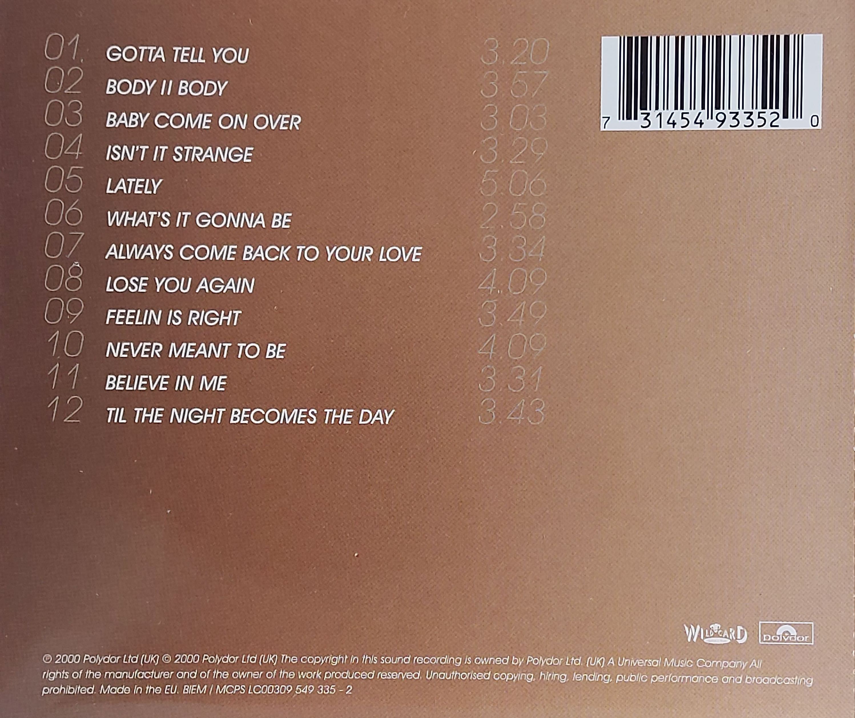 Used CD,Samantha Mumba - Gotta Tell You (A+)(2000)(EU)