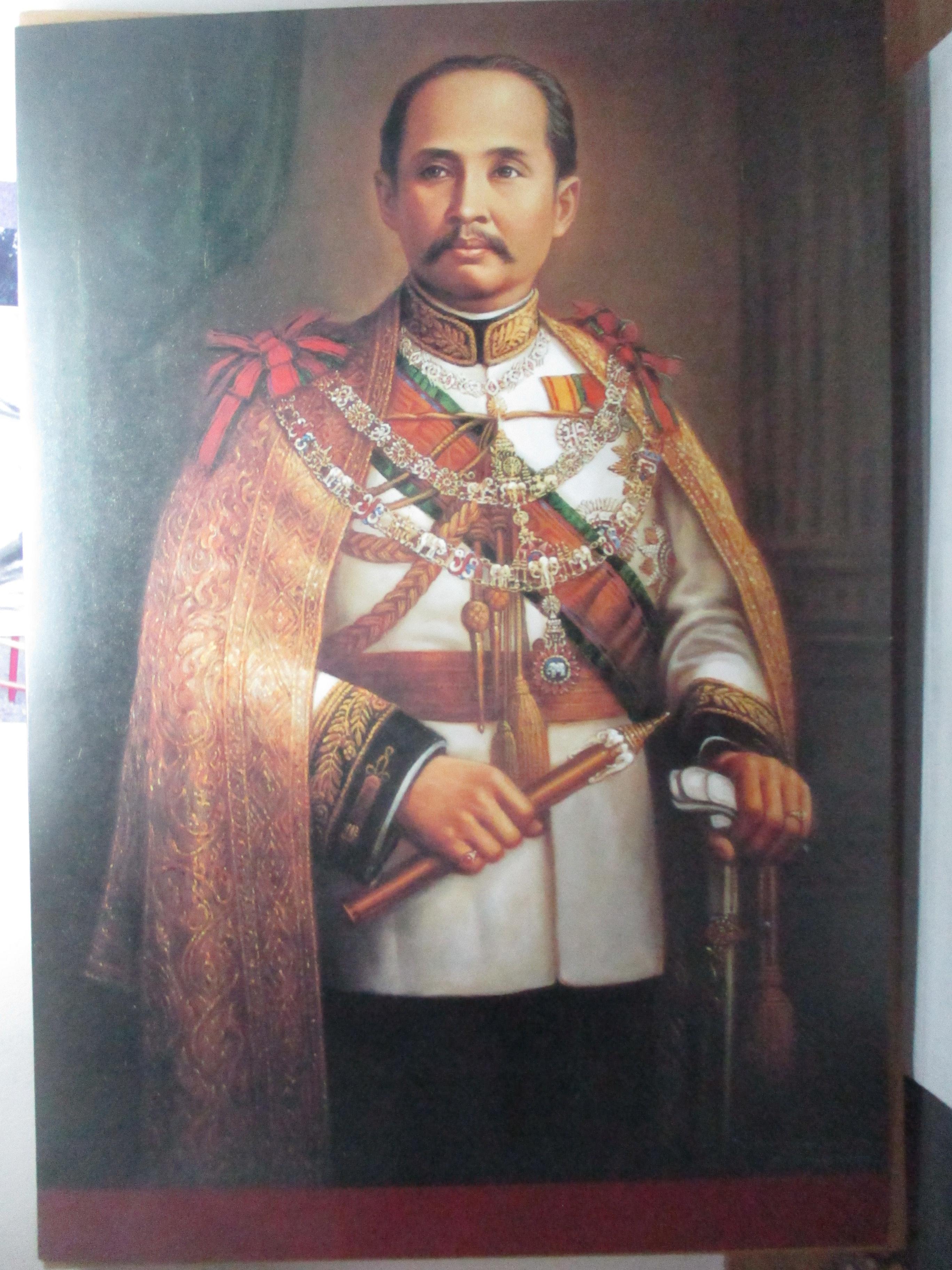 แผ่นภาพขนาดใหญ่ พระบาทสมเด็จพระจุลจอมเกล้าเจ้าอยู่หัว รัชกาลที่5 ขนาดเต็มแผ่น 26.0 x 37.5 ซม.