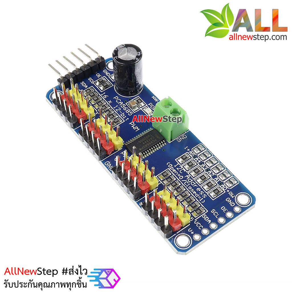16-Channel 12-bit PWM Servo shield I2C interface PCA9685