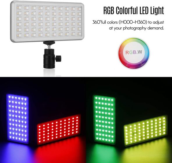 NiceFoto TC-168 Pocket LED RGB Light Portable Fill-in Video Lighting