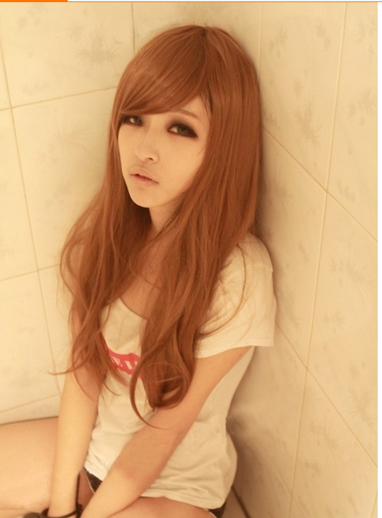 C1122 วิกผมยาว หน้าม้าปัด