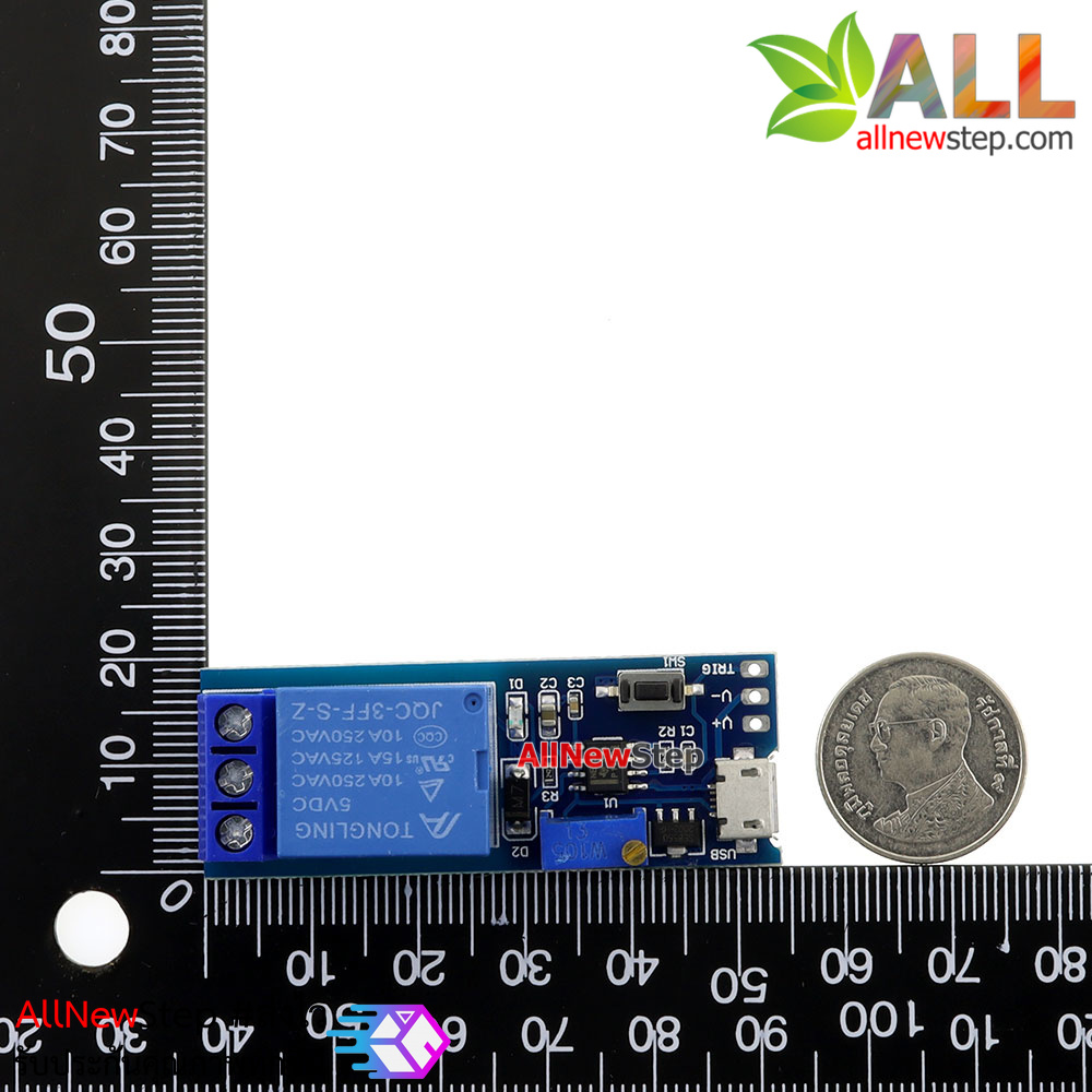 Delay Relay Timer 5V-30V delay switch รีเลย์หน่วงเวลา 0-24 วินาที ใช้ไฟเลี้ยง 5-30V