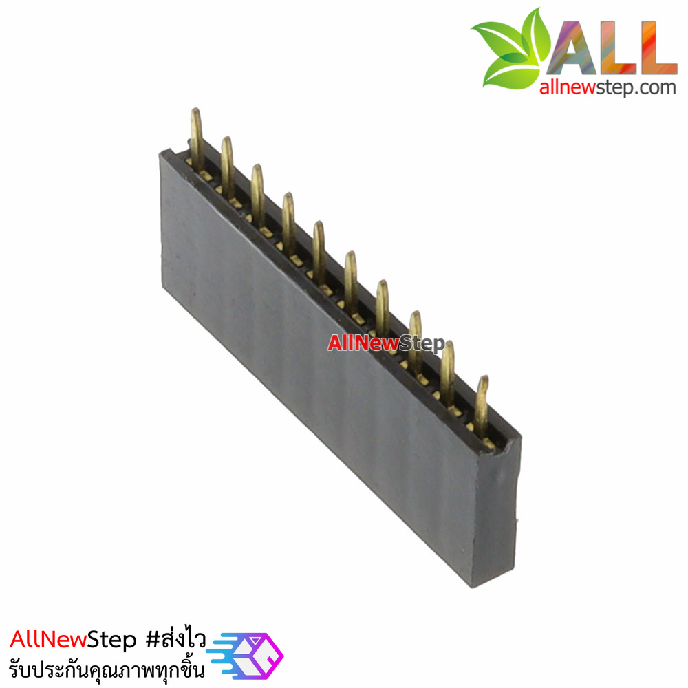 Pin header Single row 10p female 1x10P spacing 2.54mm จำนวน 1 ชิ้น