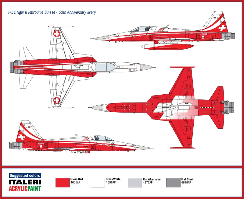 1/72 F-5E TIGER ll PATROUILLE SUISSE