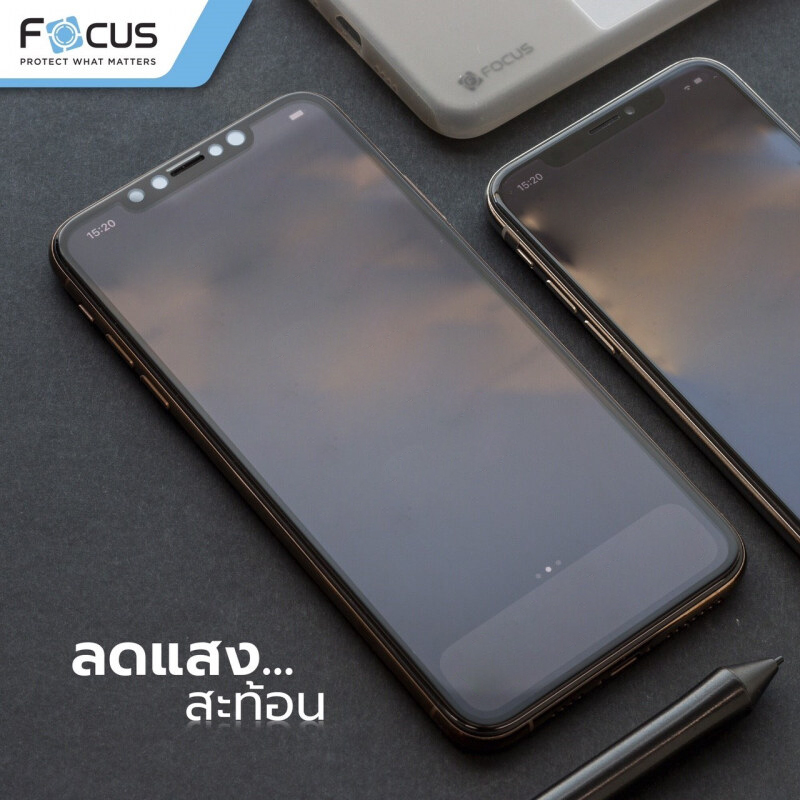 Focus ฟิล์มกระจกด้าน เต็มจอ โฟกัส ใช้สำหรับ iPhone 17 Pro Max Air 16 Plus 15 14 13 12 11 Xs Max Xr X ใบกำกับภาษี