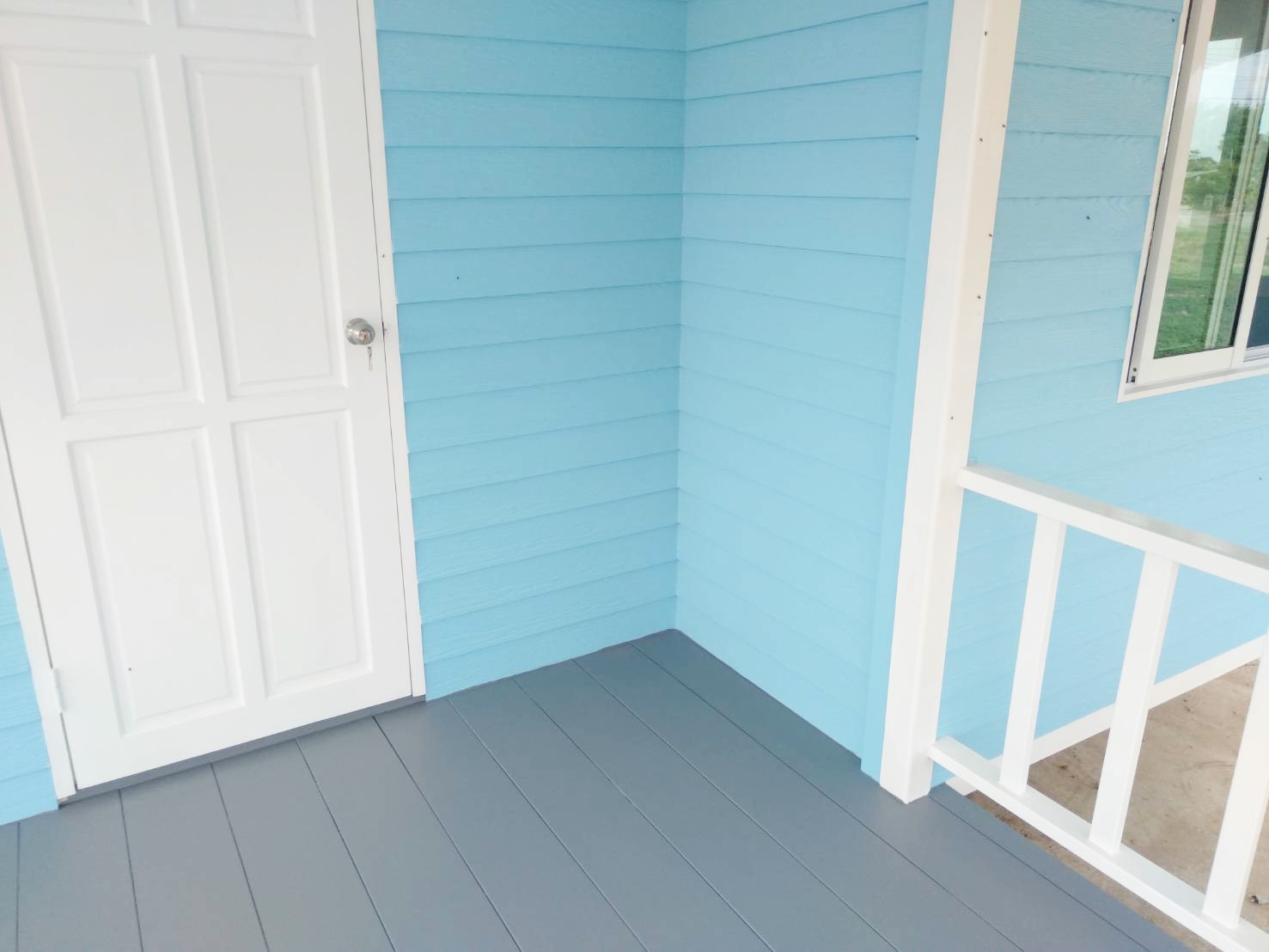 บ้านน็อกดาวน์โครงสร้างเหล็ก ขนาด 4*6 เมตร พร้อมระเบียง ขนาด 2*3 เมตร