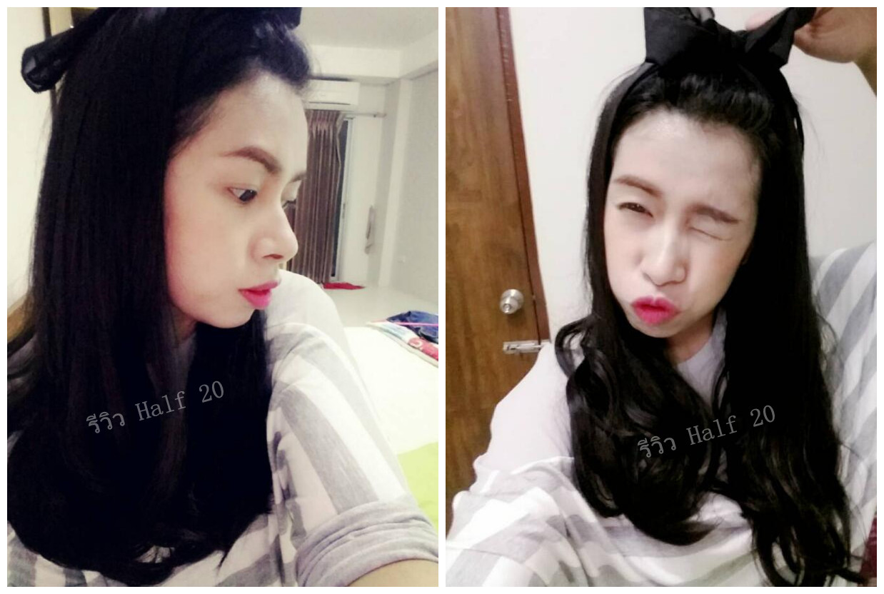 Half 20 วิกครึ่งหัวปลายสวอล ทรงเป๊ะ สวยตามเเบบสินค้าจริงเลยจ้า ( ทรงผมเเละเส้นผมเหมือนจริงเกือบ 100% )
