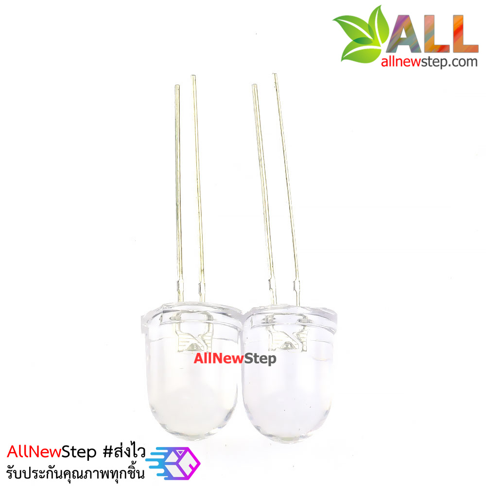 LED 10MM LED สีขาว จำนวน 2 ดวง