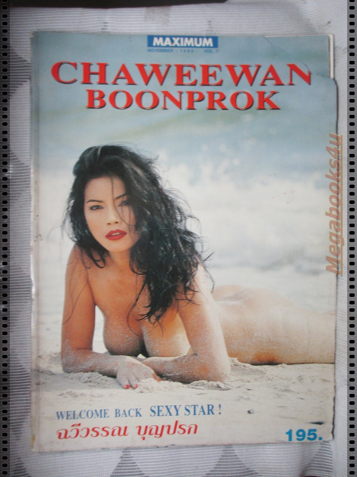 MAXIMUM1995 ฉวีวรรณ บุญปรก,CHAWEEWAN BOONPROK, มีตำหนิกระดาษหน้าปกเริ่มขาด มีรอยแมลงกัดกินขอบเล่ม