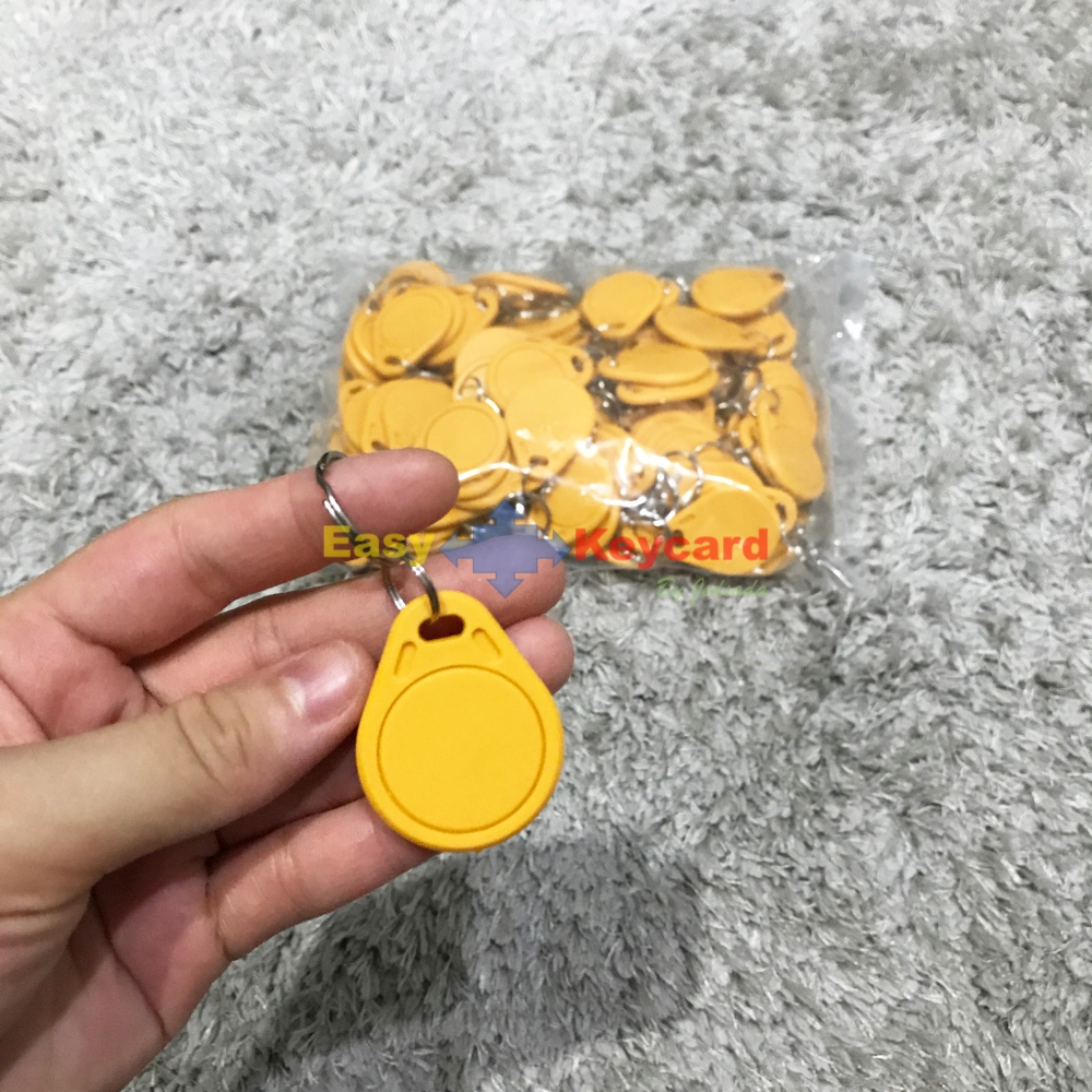 พวงกุญเเจคีย์การ์ด Keytag (เเบบหยดน้ำ ชนิด Mifare 13.56 Mhz.)