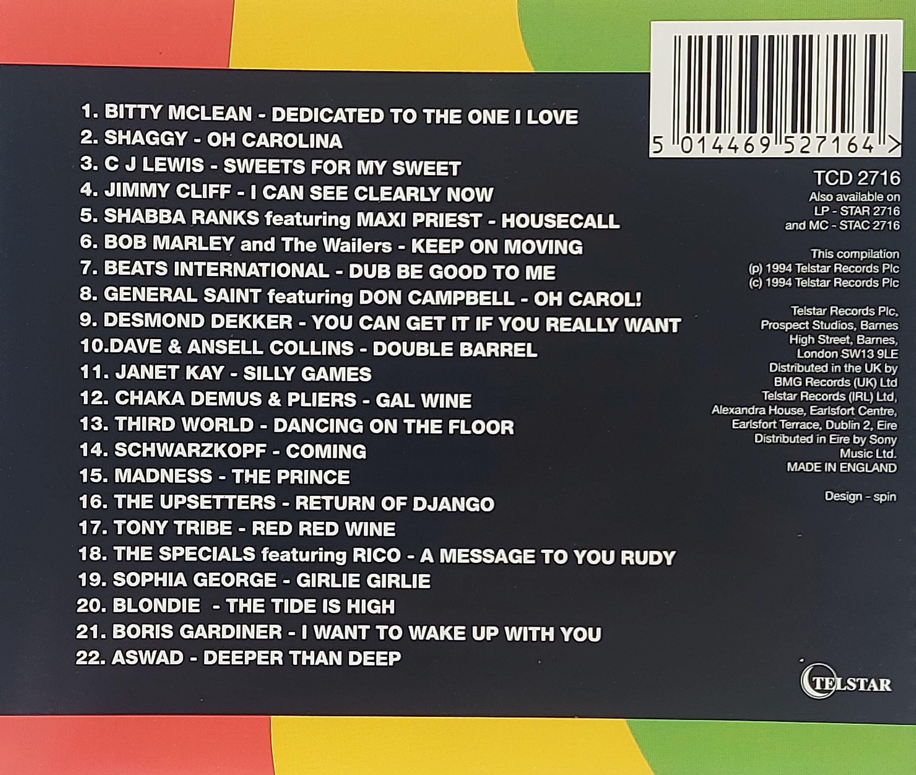 Used CD,100% Reggae 2 (A)(Various Artists) (1994) (England)