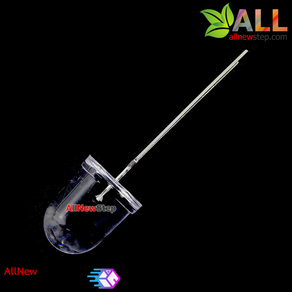 หลอดไฟ LED 10mm แบบใส สีแดง