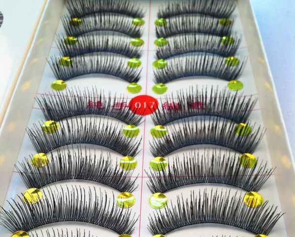 V-017 ขนตาเอ็นใส (ขายปลีก) เเพ็คละ 10 คู่ ขายยกเเพ็ค