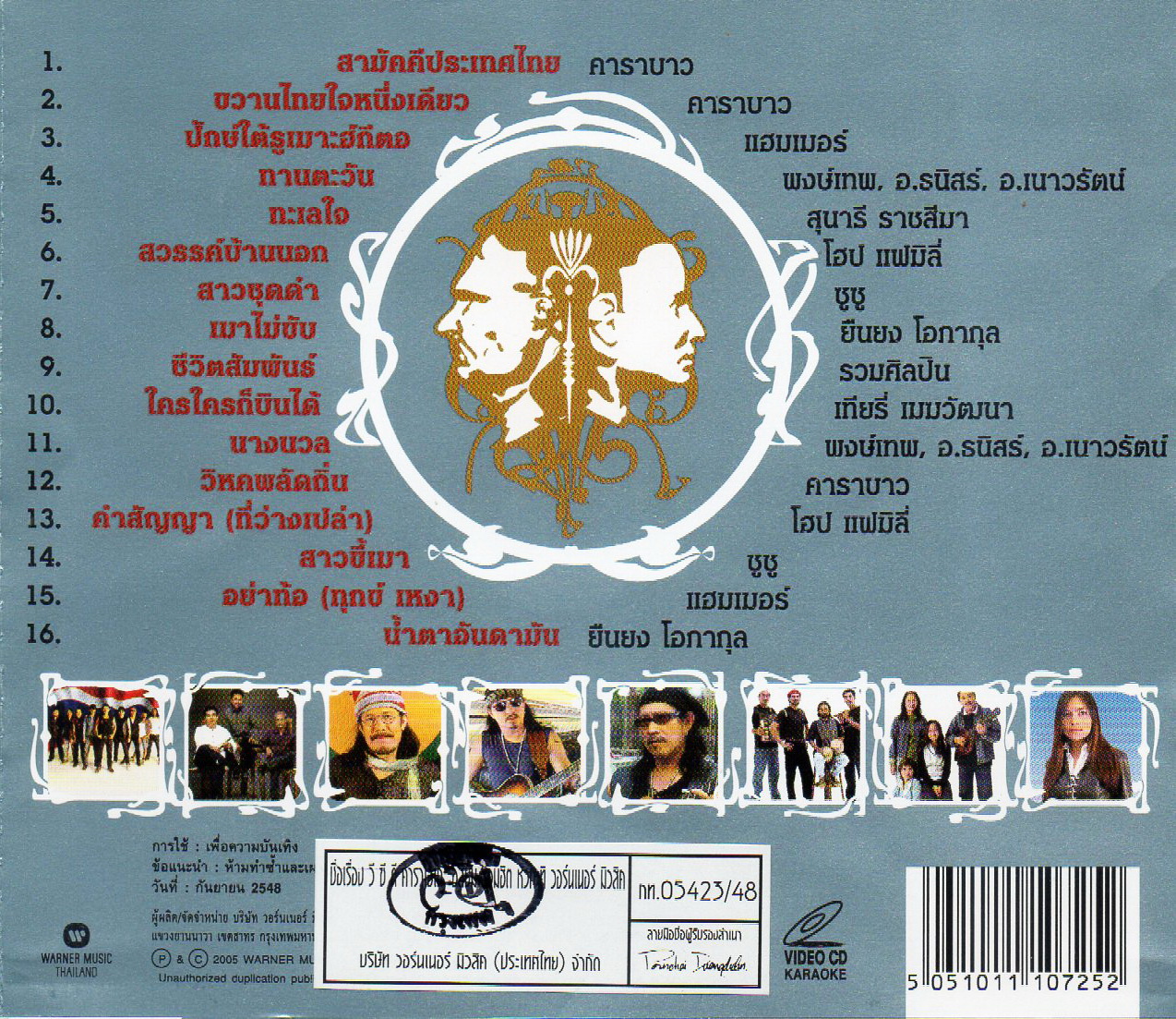 VCD Karaoke,รวมฮิตหัวกะทิ (คาราบาว-พงษ์เทพ-อ.ธนิสธ์-อ.เนาวรัตน์-โฮป-ซูซู)(V.A.T.)(2548)