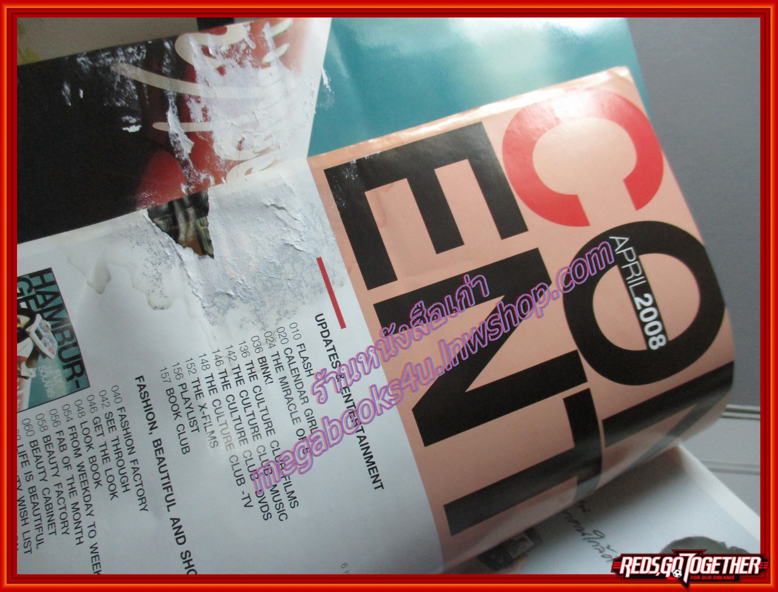 นิตยสารHAMBURGER เล่ม118 ปี2551 ปก ซาร่า เล็กจ์ ตำหนิ ปกหน้ามีคราบน้ำ ปกขาดจากกระดาษติด2-3แผ่น เนื้อหาอ่านได้ปกติ