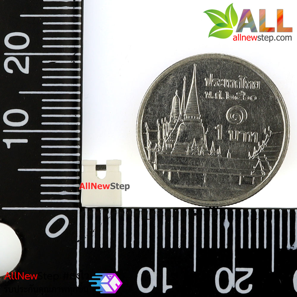 จัมเปอร์ สีขาว Mini Jumper 2 Pins Female Pitch 2.54mm จำนวน 10 ชิ้น