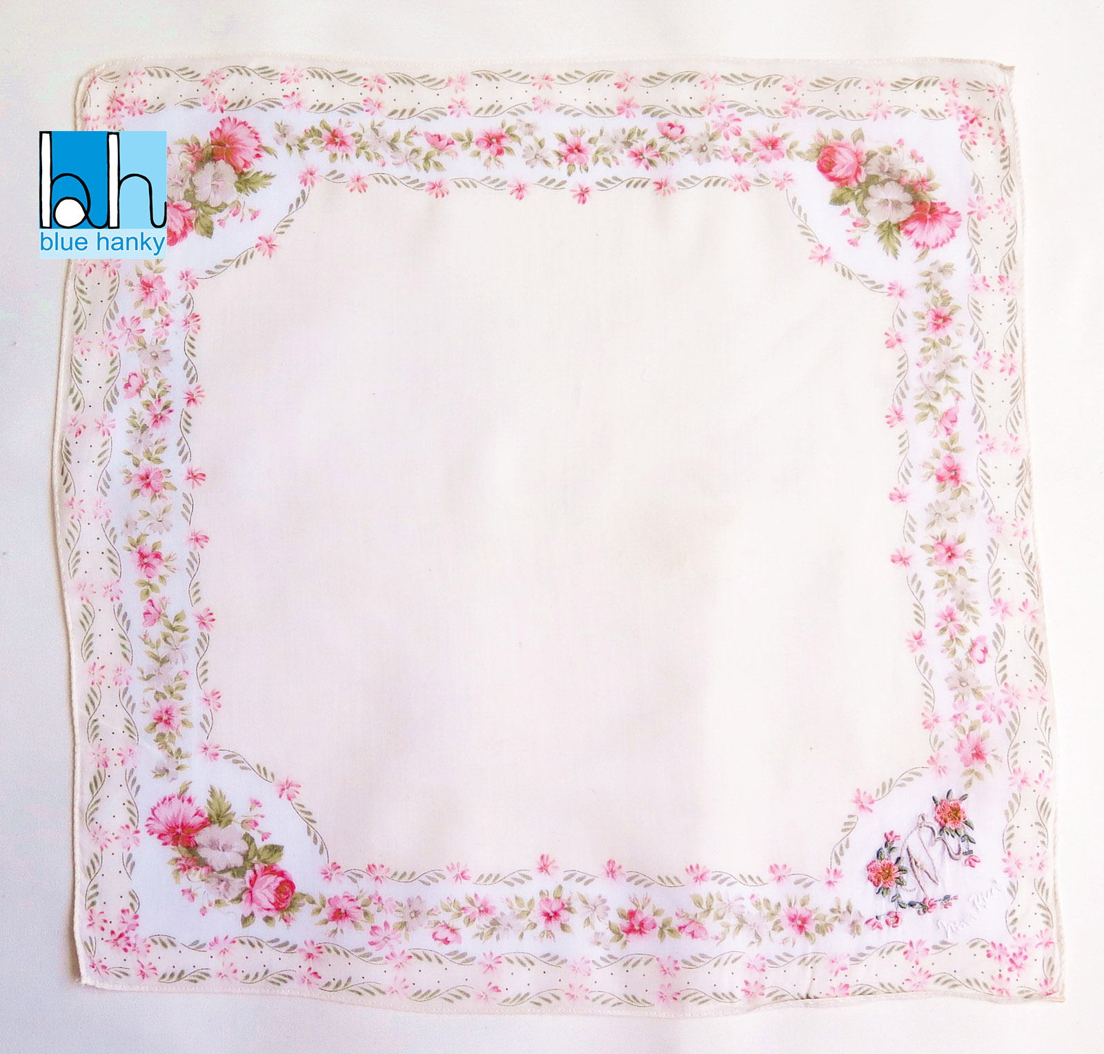 #204 19" ผ้าเช็ดหน้ามือ2 สภาพดี ผ้าเช็ดหน้าผืนใหญ่