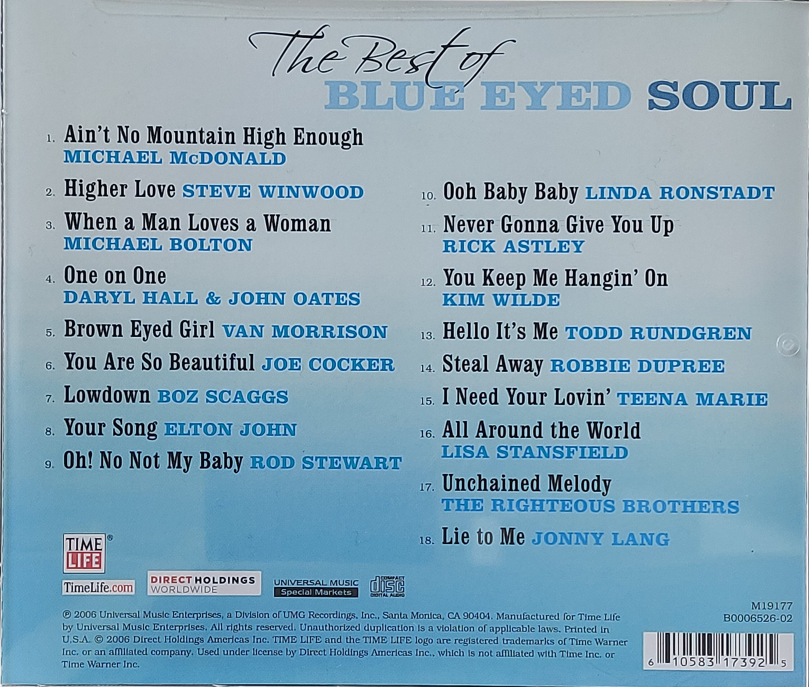 CD,The Best of Blue Eyed Soul (Various Artists)(2006)(USA)