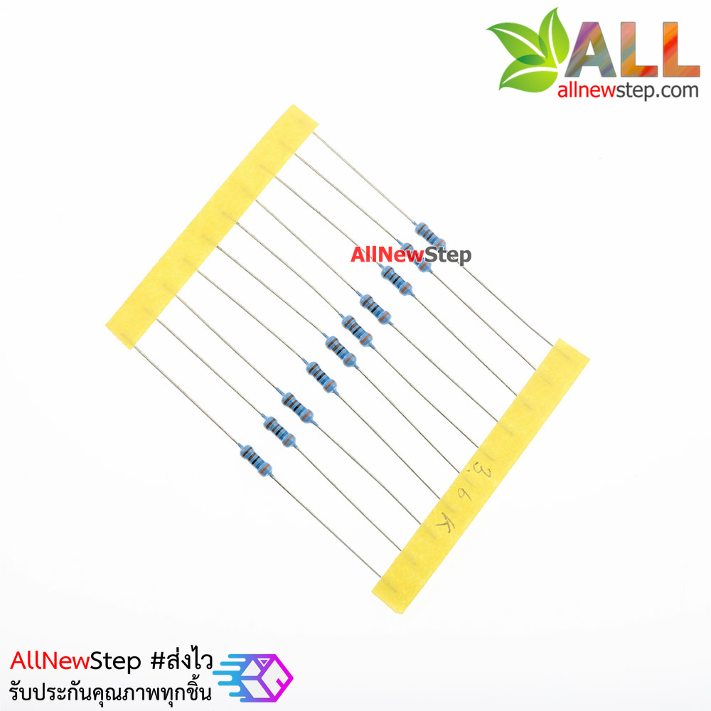 ตัวต้านทาน 3.6 K 1/4W Metal film 3.6k 1% จำนวน 10 ชิ้น