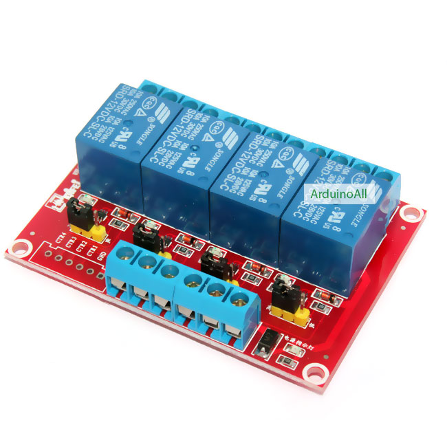 Relay 4 Channel 12V relay Active High / LOW Relay Module Shield 250V/10A