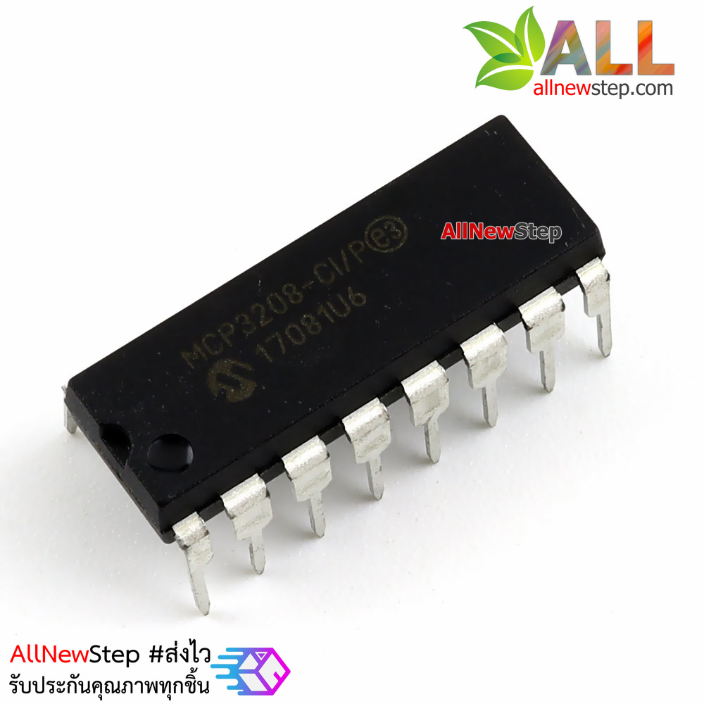 MCP3208 IC แปลง Analog เป็น Digital 8 ช่อง ขนาด 12bit
