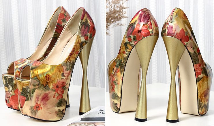 รองเท้าส้นสูง ไซต์ 34-43 สีดำ/ขาว