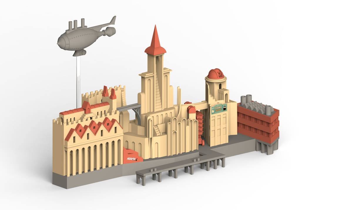 EGG SHIP TITANIC PORT SCENE & VEHICLE