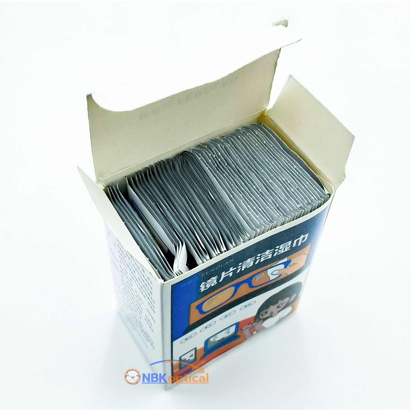 กระดาษสำหรับเช็ดทำความสะอาดแว่นตา พกพาพา