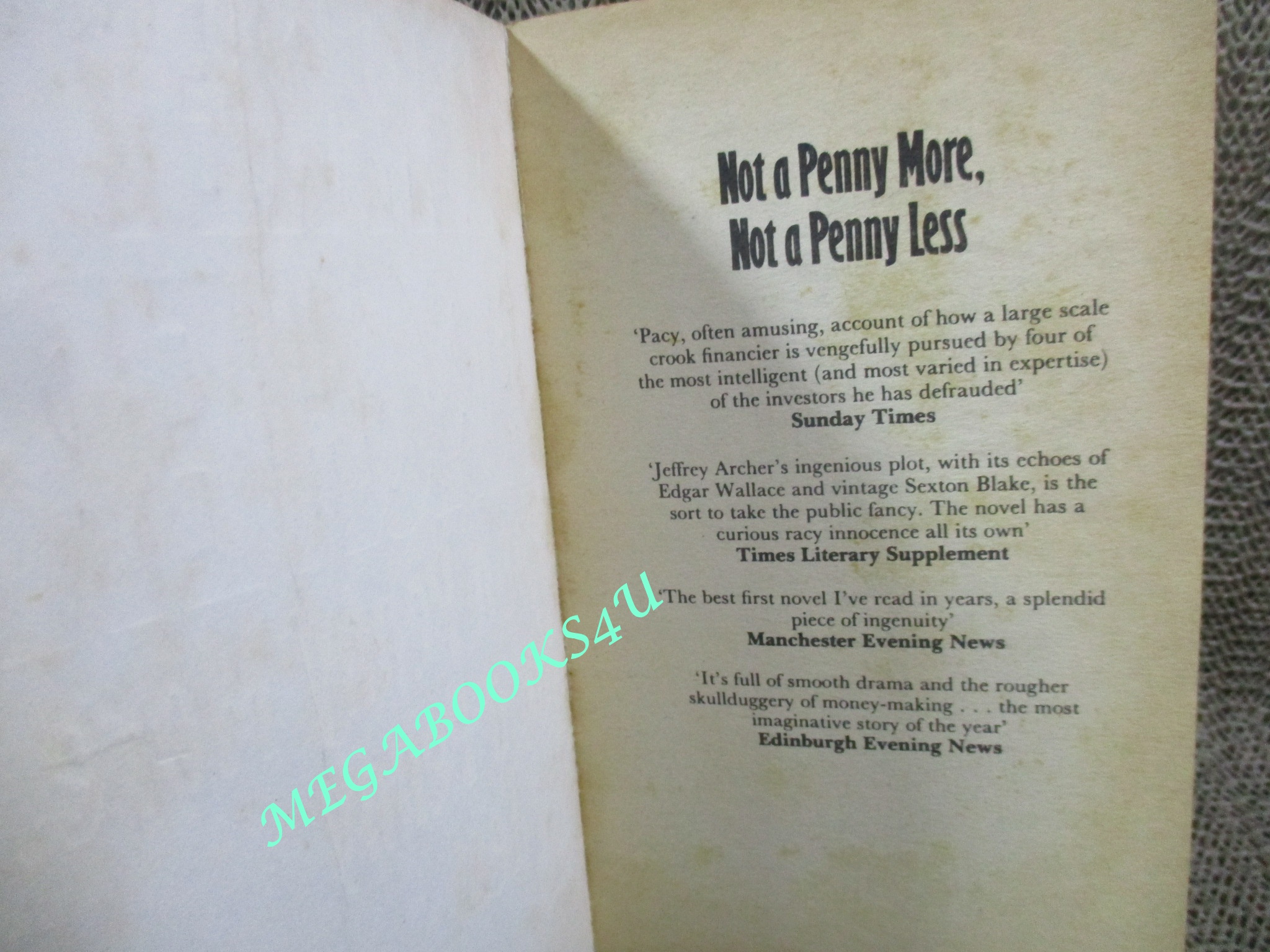 Not a Penny More, Not a Penny Less book - Jeffrey Archer