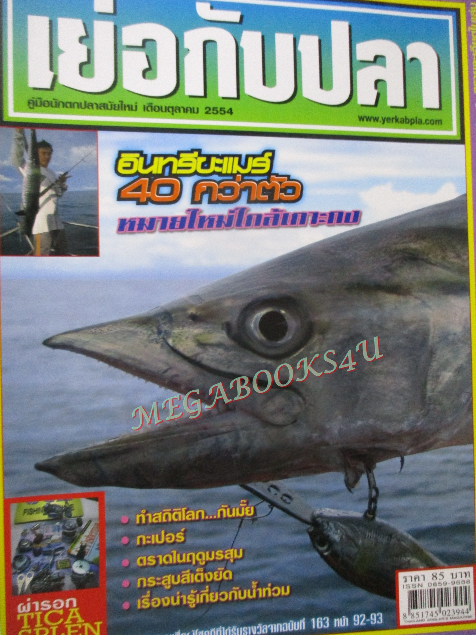 นิตยสาร เย่อกับปลา ฉบับที่165 ปี2554 ปลาอินทรีที่เกาะกูด